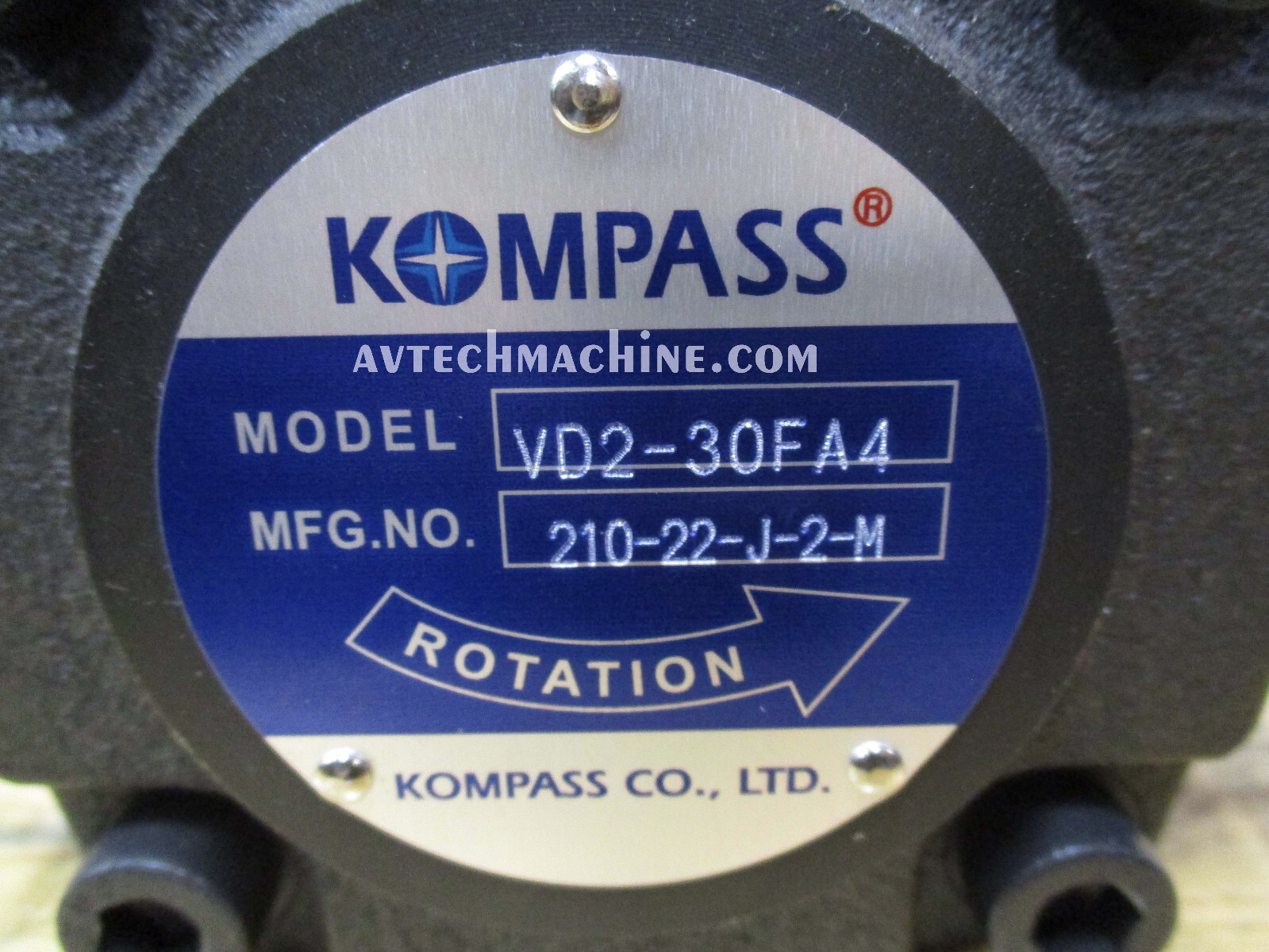 VD2-30FA4 Kompass Hydraulic Variable Vane Pump Max. Pressure 140Kg VD2-30F-A4