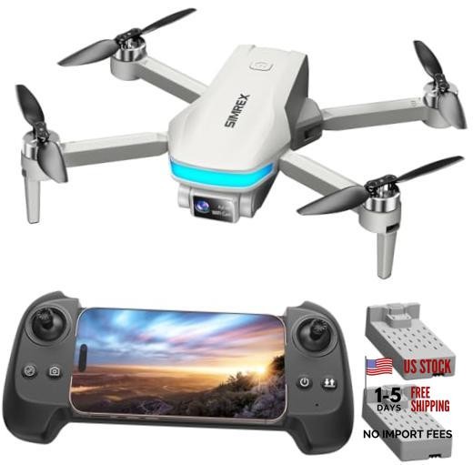 4K FPV Drone with Brushless Motor for Beginners & Teens — 40-Min Flight, Gray