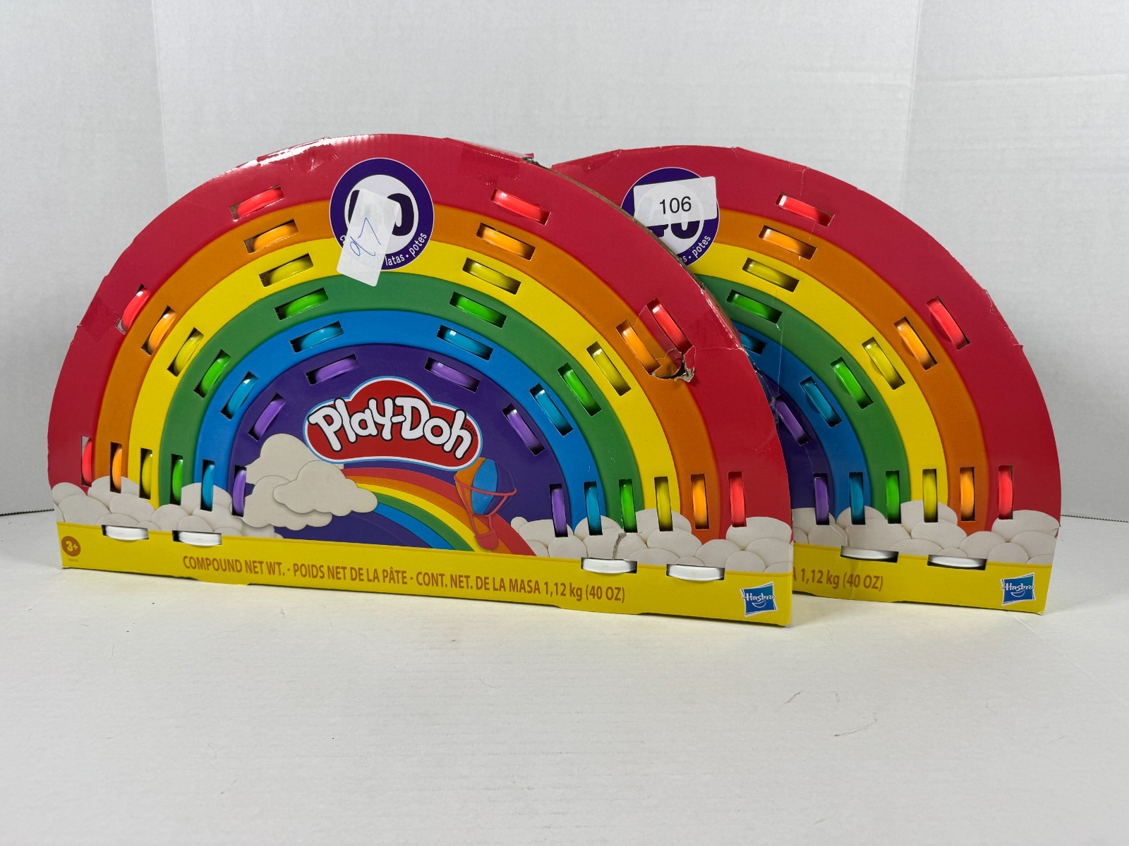 2 Play-Doh Ultimate Rainbow 40 Pack, Mini Play-Doh Cans - 40 Ounces