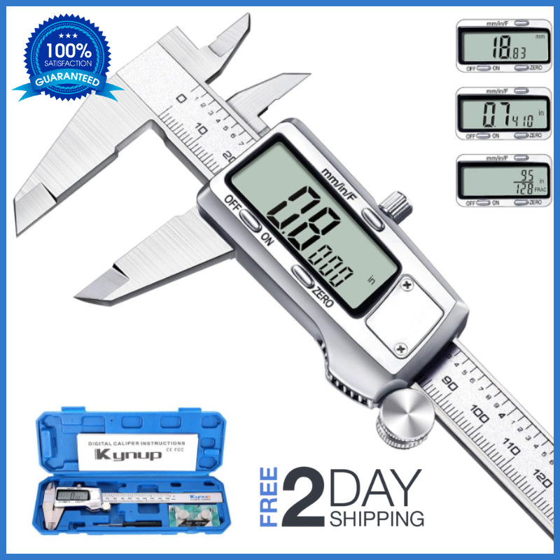 Calibre Digital Acero Inoxidable Calibrador Pie de Rey Con Pantalla LCD yEstuche