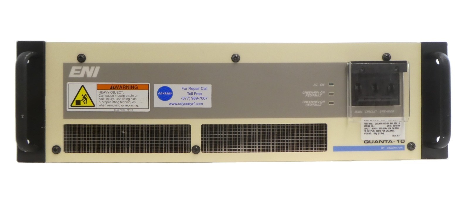 QUANTA-10 ENI Power Systems QUANTA-10D-01 RF Generator Dual Channel Refurbished