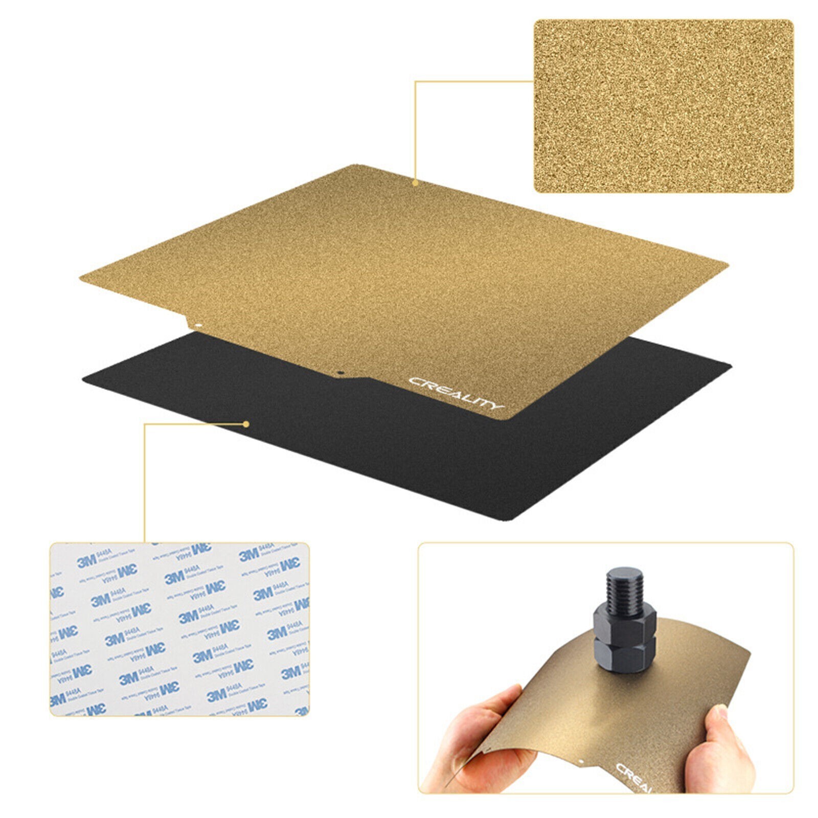 235MM Magnetic B Side Sticker + PEI Coated Steel Plate for Ender-3/V2 3D Printer