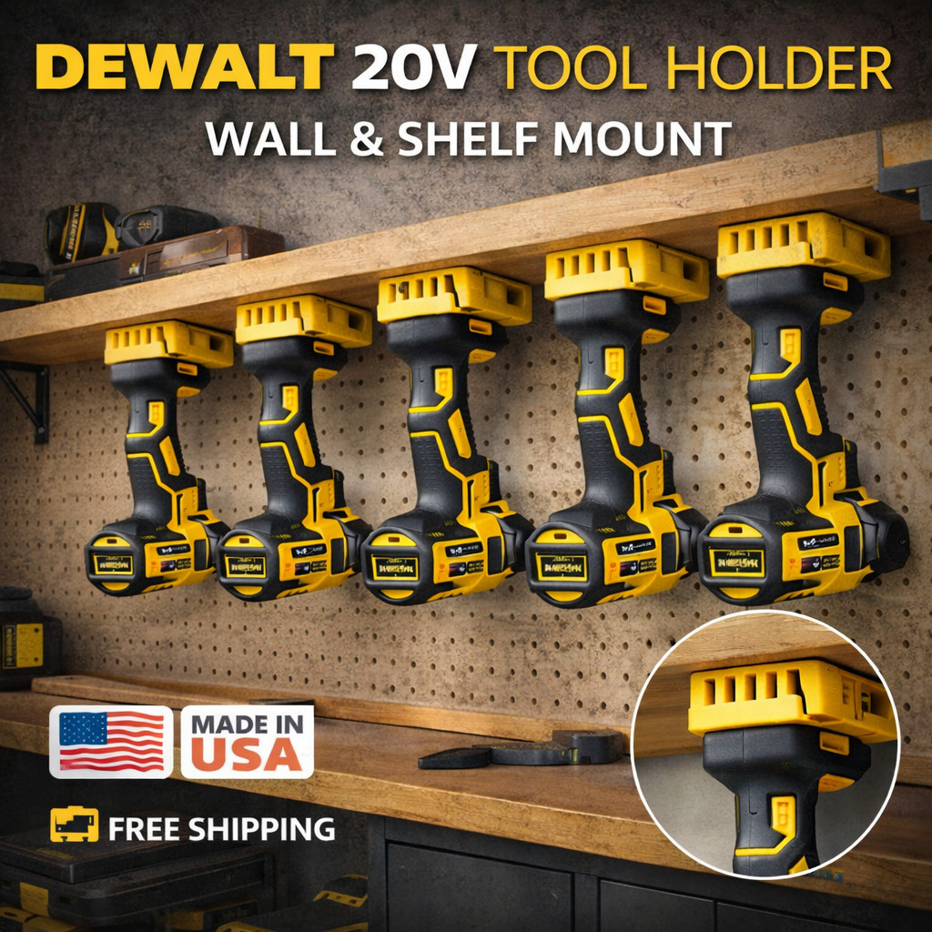 DeWalt 20V Tool Holder Wall Mount Drill Hanger Rack Organizer (2 4 8 Pack)