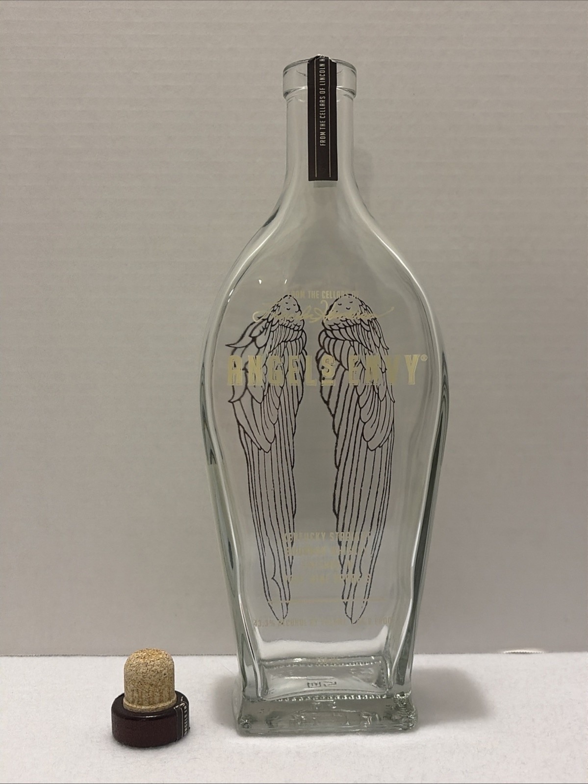 Empty Angels Envy Bourbon Straight Whiskey Empty Bottle & Cork Wings 750 ml