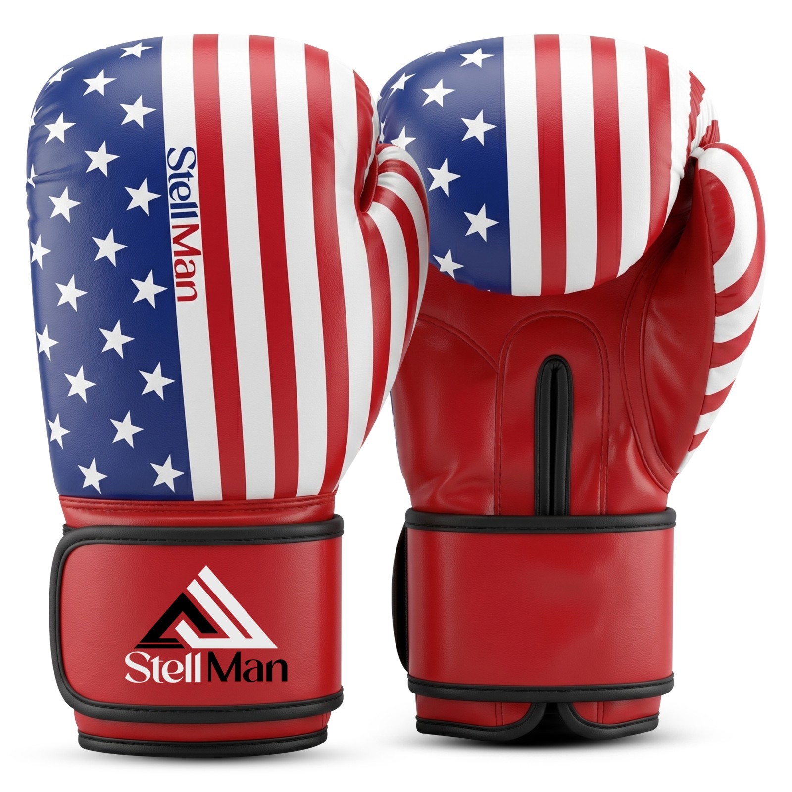 Stellman USA Flag Boxing Gloves MMA Muay Thai Kickboxing Sparring Training Glove