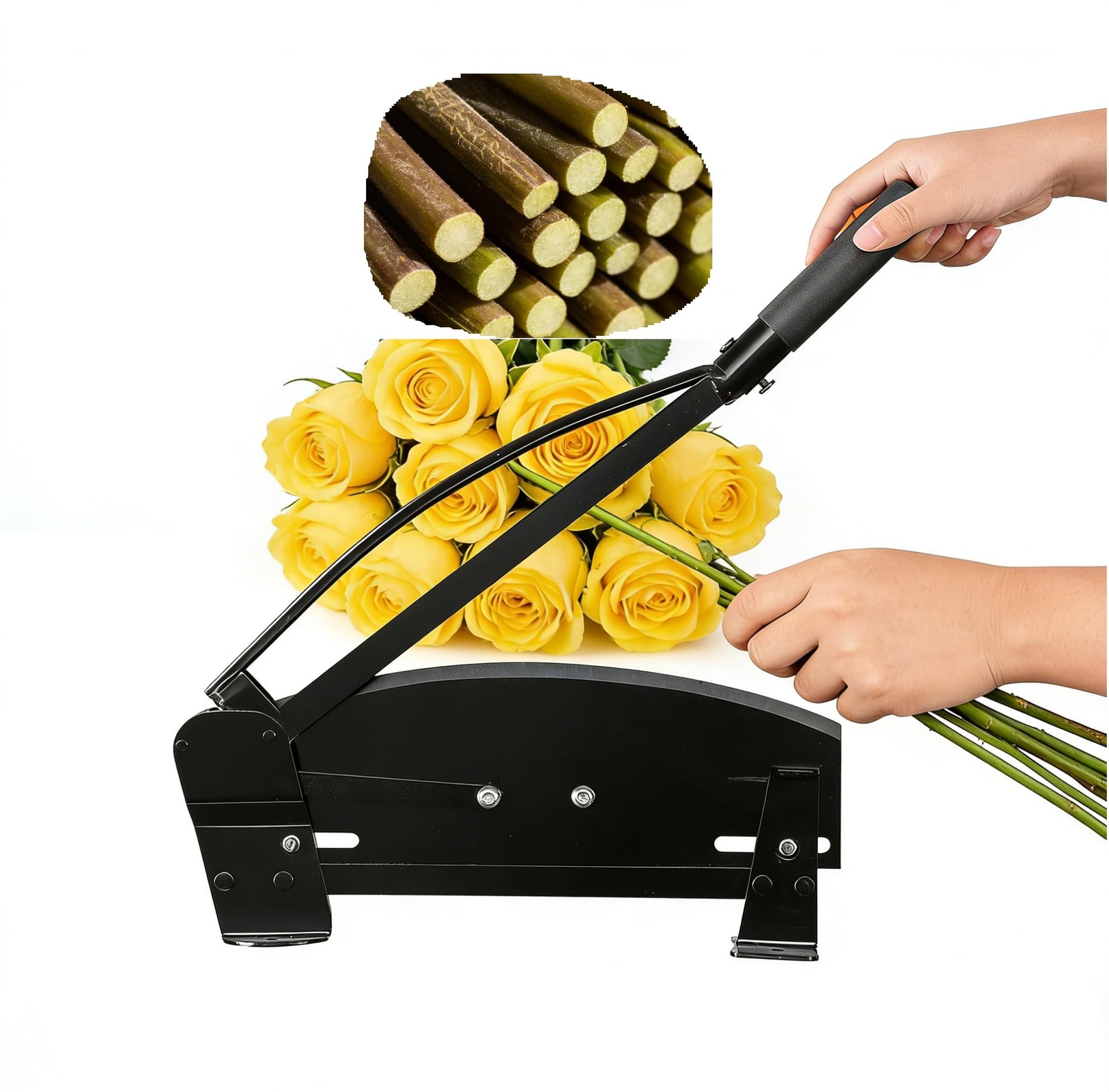 Heavy Duty Flower Cutter for Rose & Stems - 14in Commercial Steel Floral Cutt...
