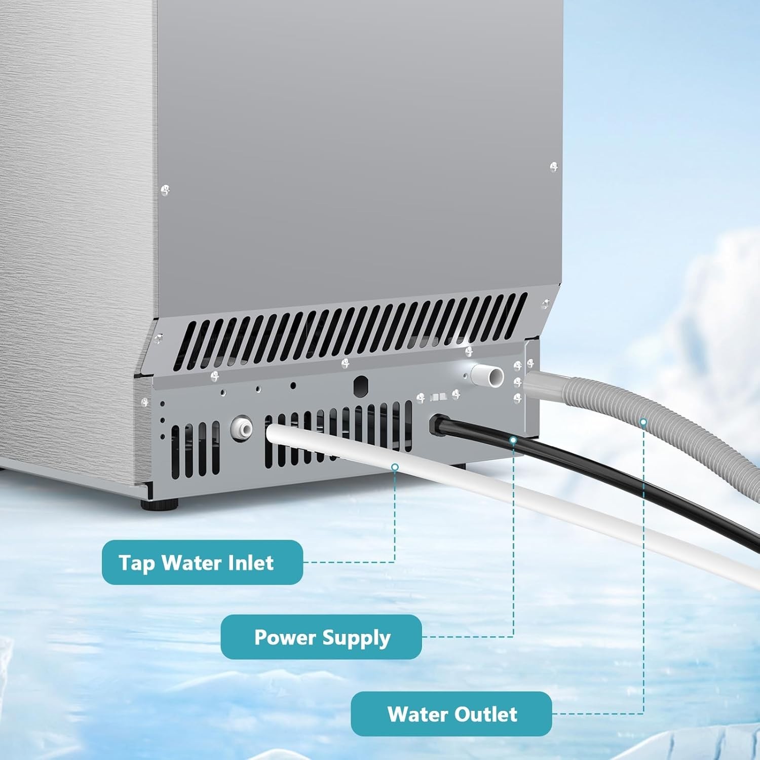 Stainless Steel Ice Machine for Bar/Cafe/Restaurant