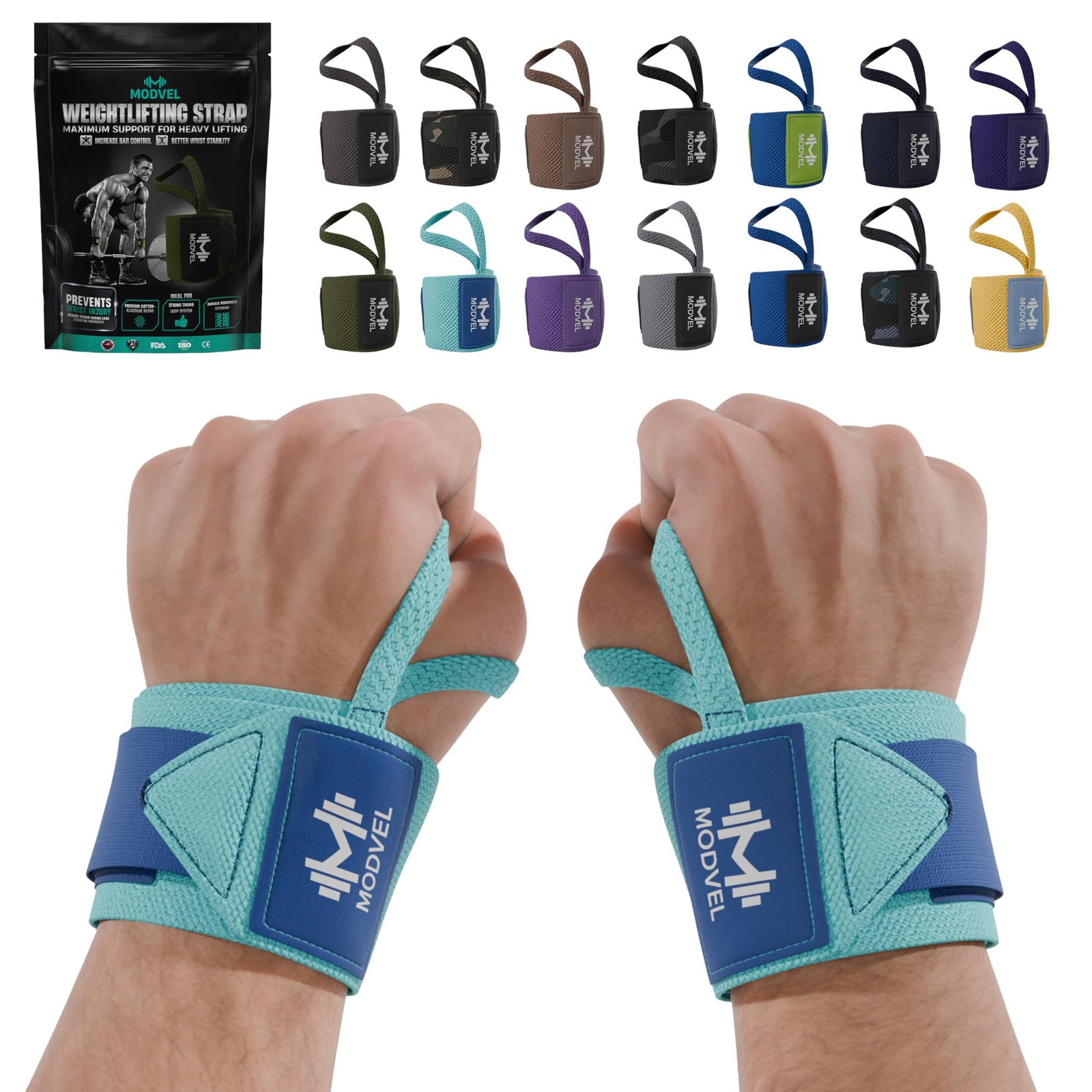 Adjustable Wrist Wraps for Gym & Lifting – Thick, Breathable Support Straps f...