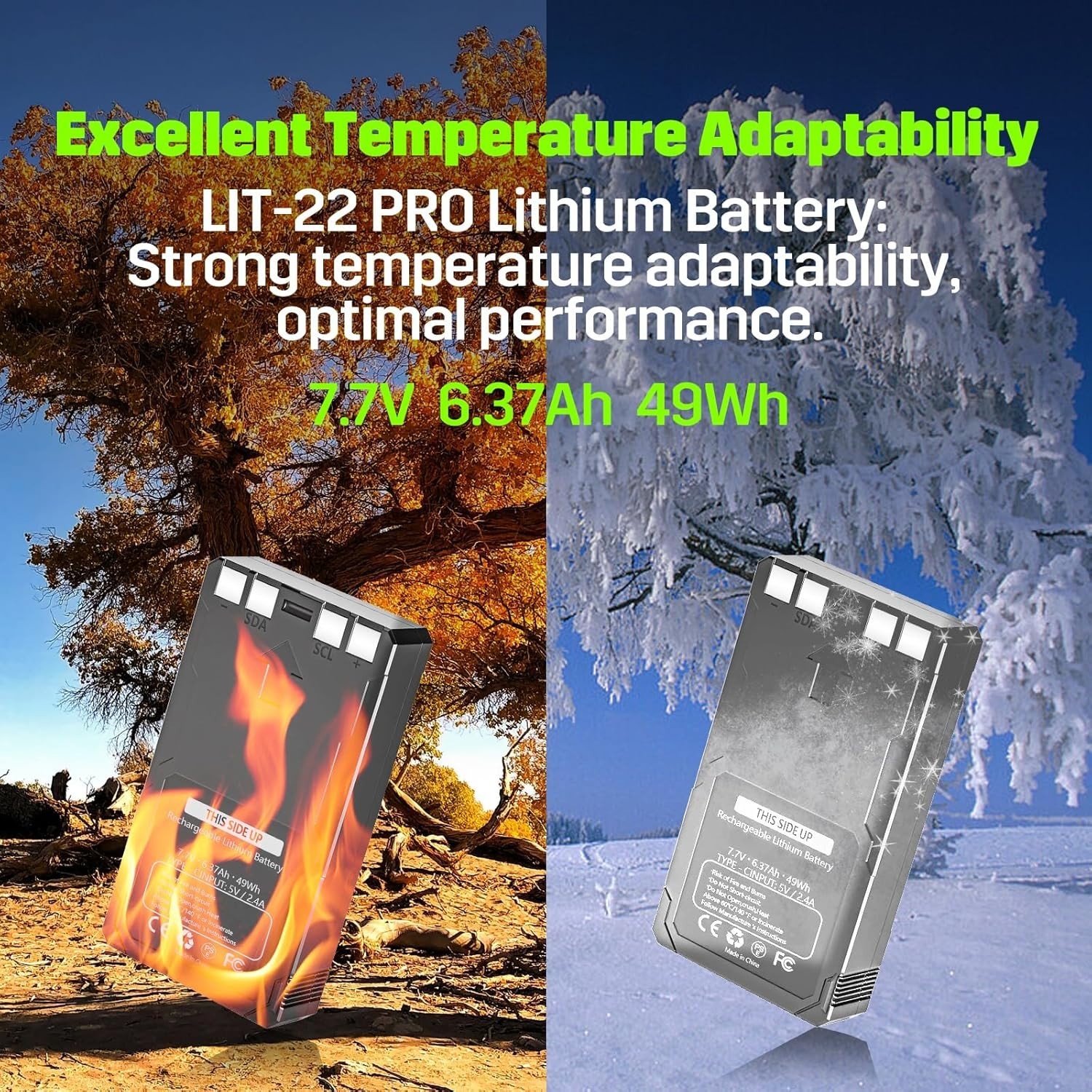 2X LIT-22 Battery Compatible for SPYPOINT Flex-M Flex-Plus Flex-S Trail Camera