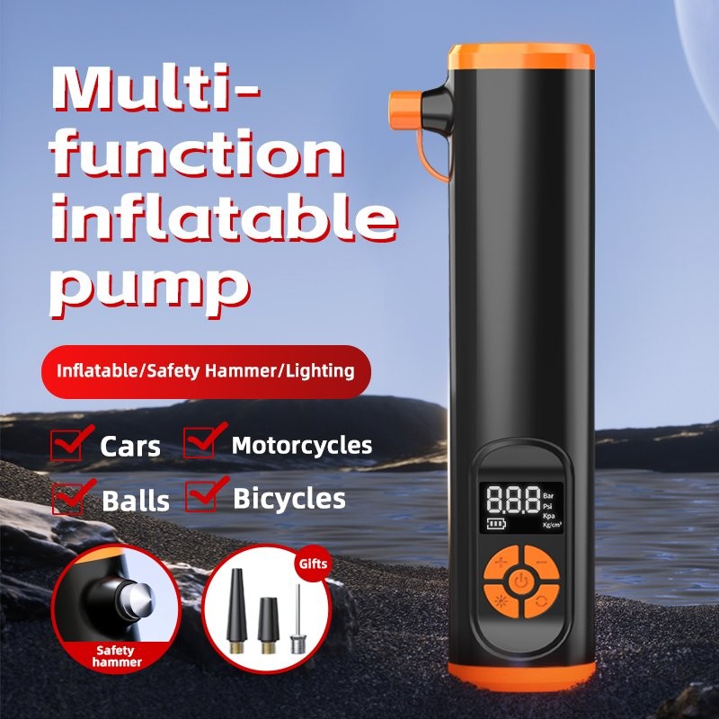 150 PSI Air Compressor Tire Inflator Fits Car Moto Bike Tires Air Pump Cordless