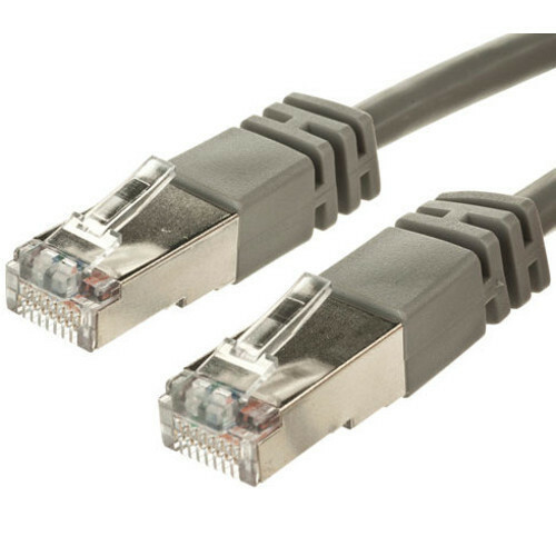 15ft Shielded STP CAT5e Ethernet Network LAN Router Patch Cable Cord RJ45 Gray