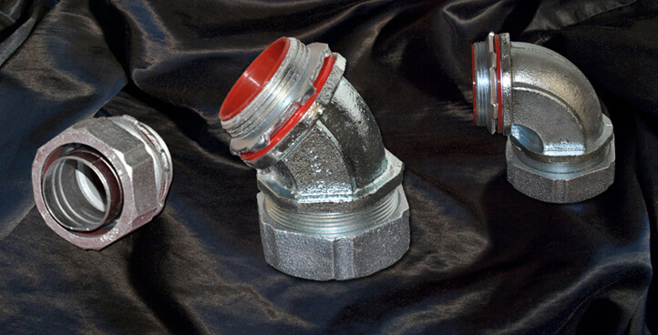 Malleable Iron liquid Tight Connectors Straight -  size 2 1/2"