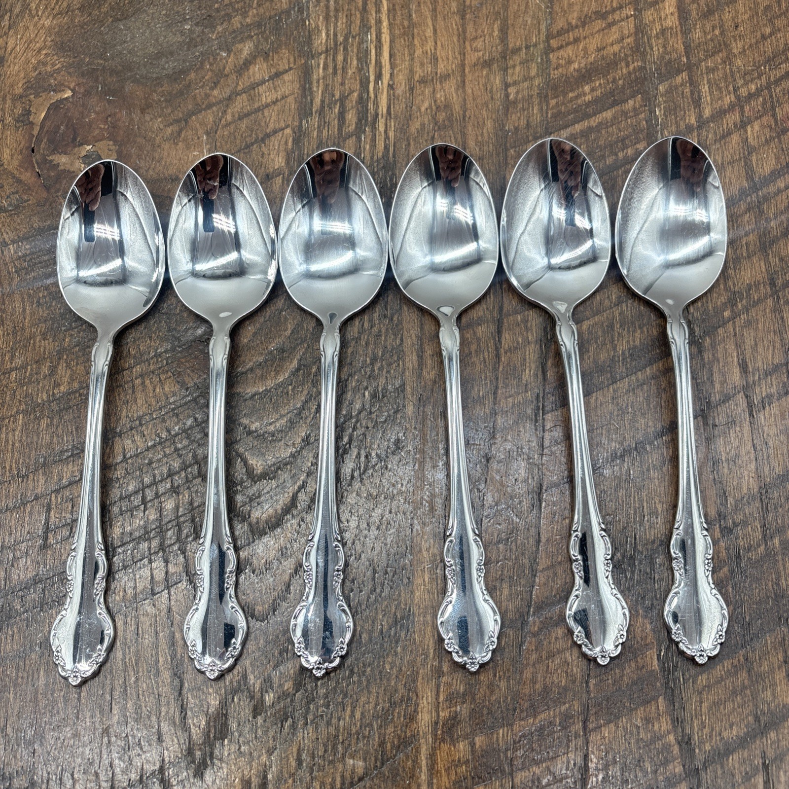 Oneida Community Tennyson Stainless Tablespoons Set Of Six
