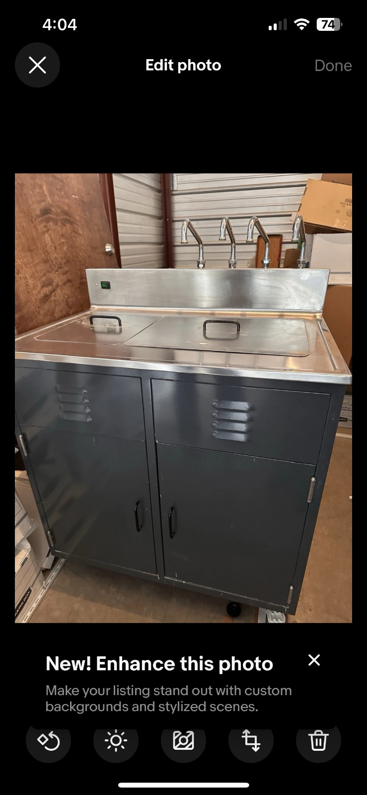 Dental lab Curi boil wash with cabinet and hood fume