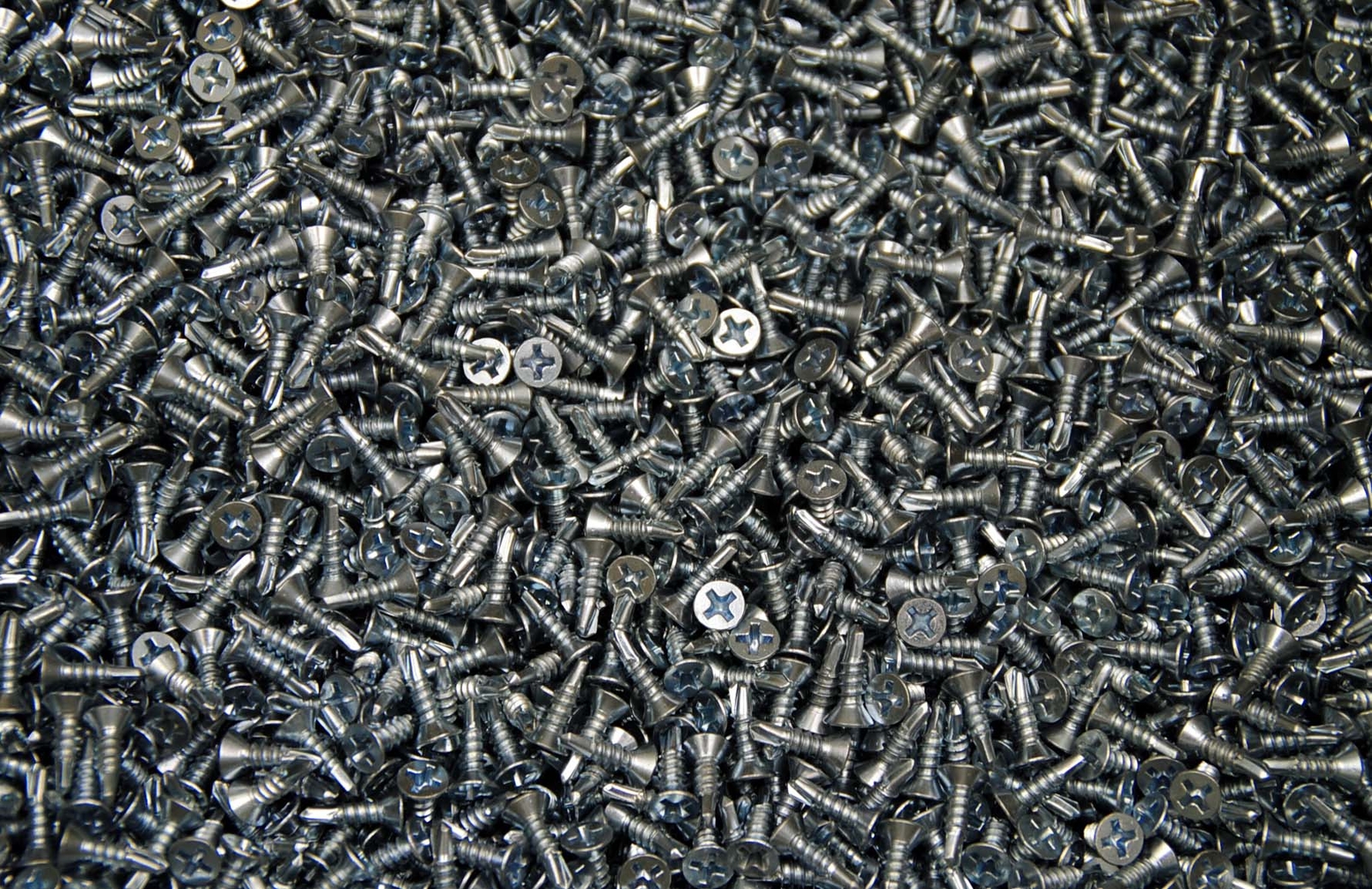 (3000) Phillips Flat Head 6 x 1/2 Self-Drilling Screws Tek Zinc #2 Point