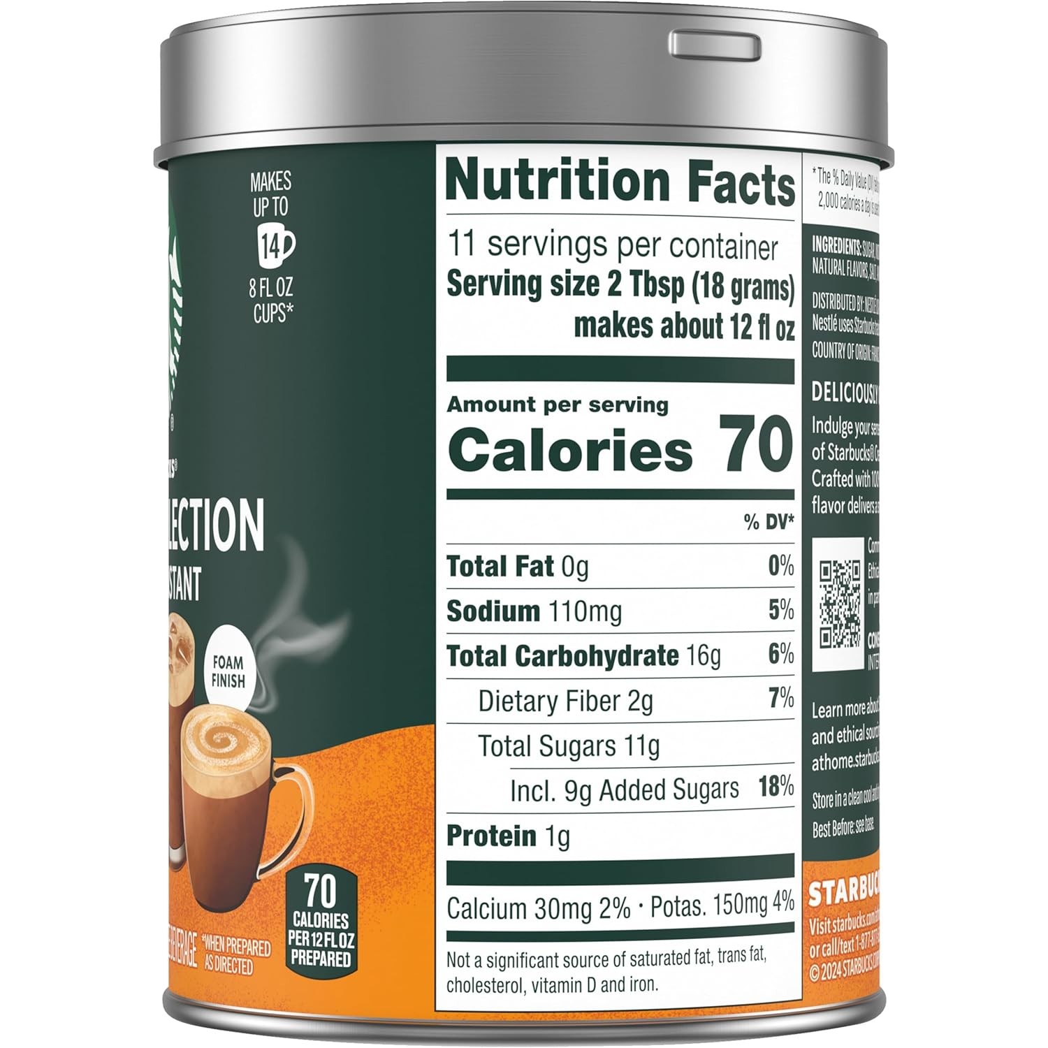 Starbucks Crema Collection Premium Instant Salted Caramel Flavored Instant...