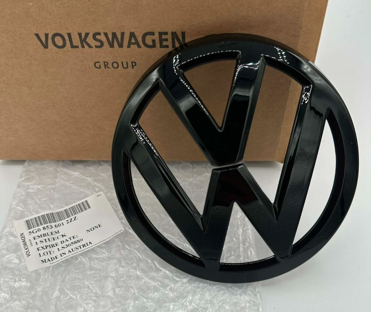 OEM VW Front Grille Emblem Gloss Black Golf GTI SportWagen Alltrack MK7 2015-17