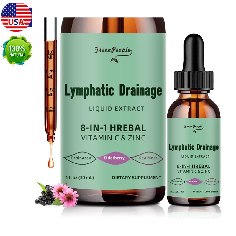 Lymphatic Drainage Drops - Lymph Detox Cleanse For Immune Support -2 PACK