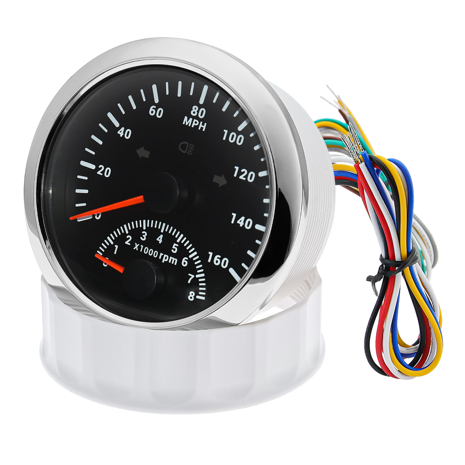 85mm GPS Speedometer 0-160MPH with Tachometer Gauge 0-8000RPM for Car Motorcycle
