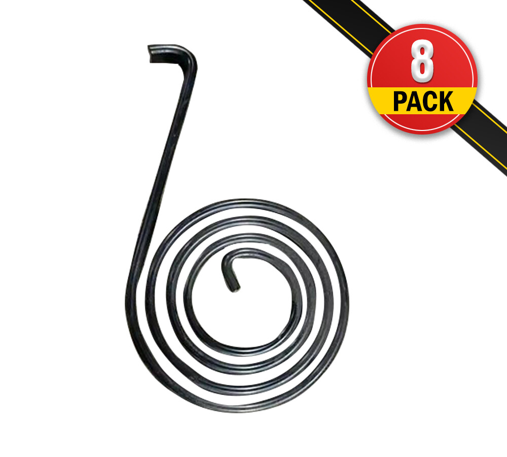 8 Pack Spiral Torsion Spring for Dump Truck Tarp Systems - Universal Design