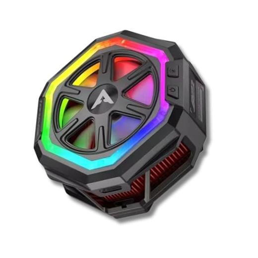 PIVA B21 Magnetic Back Cooling Fan – Smart Temperature Control, RGB Game Black