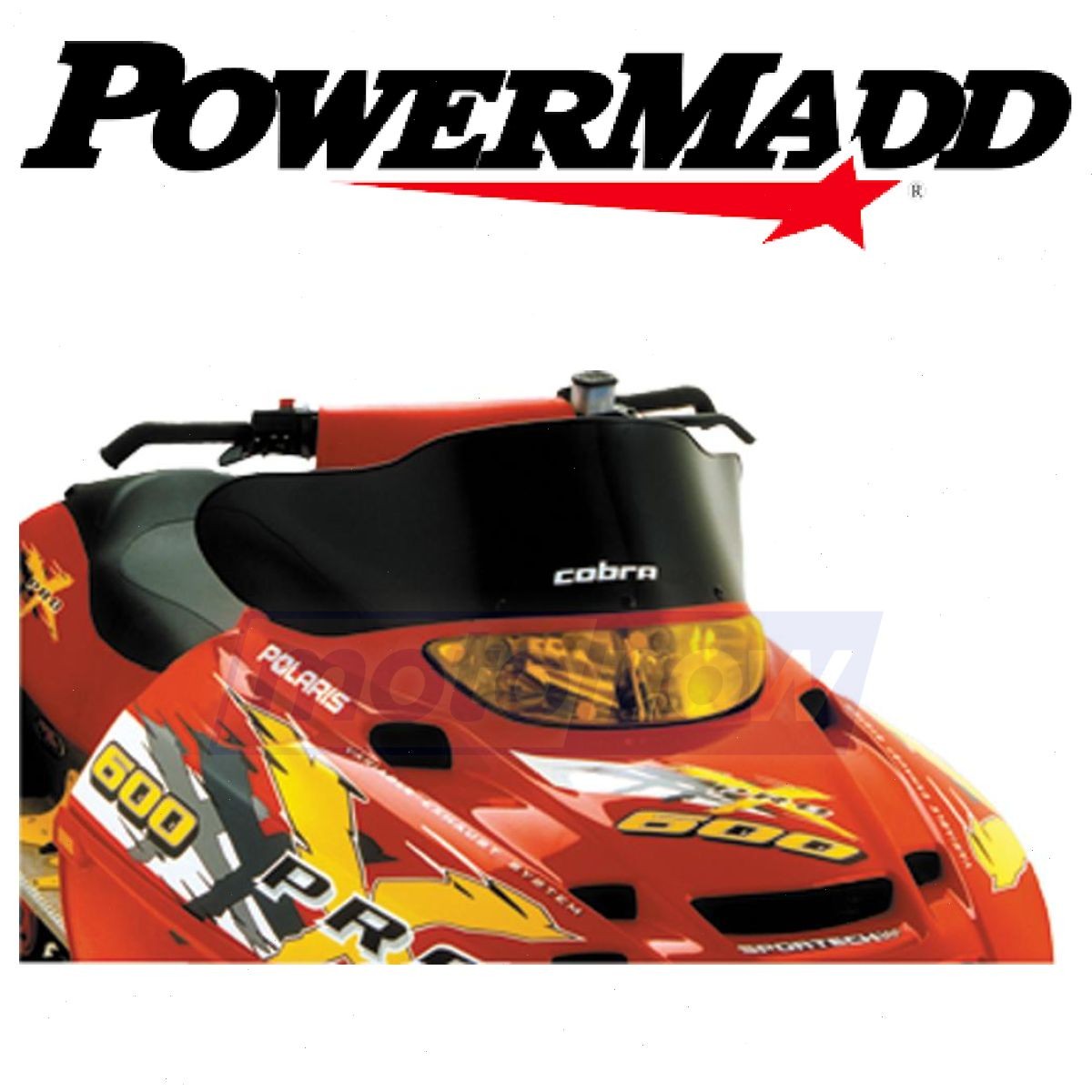 Powermadd Cobra Windshield for 2001-2005 Polaris 700 XC SP - Windshield wi