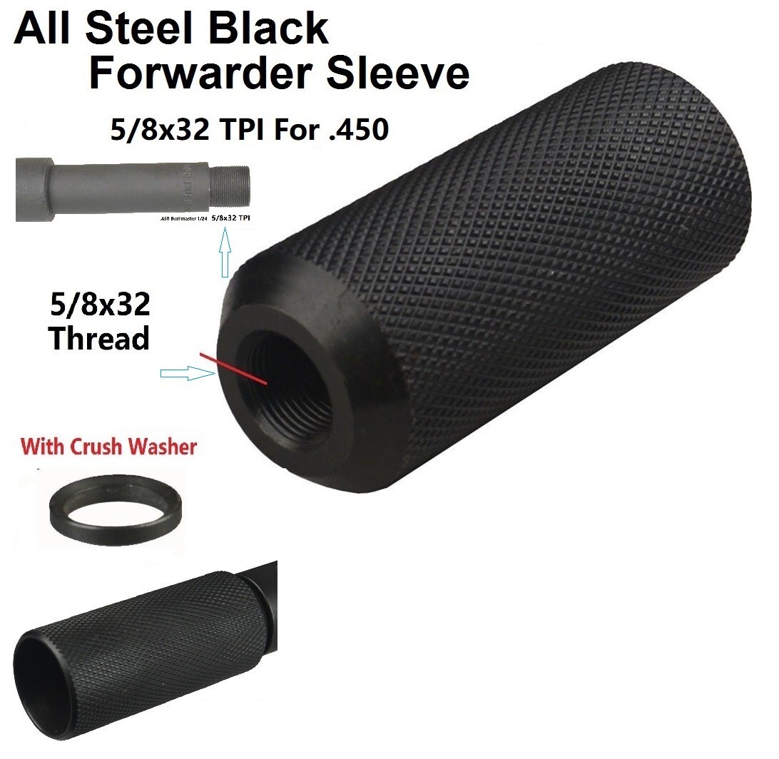 All Steel Forwarder Tube Muzzle Brake For .450 BM With 5/8x32 TPI