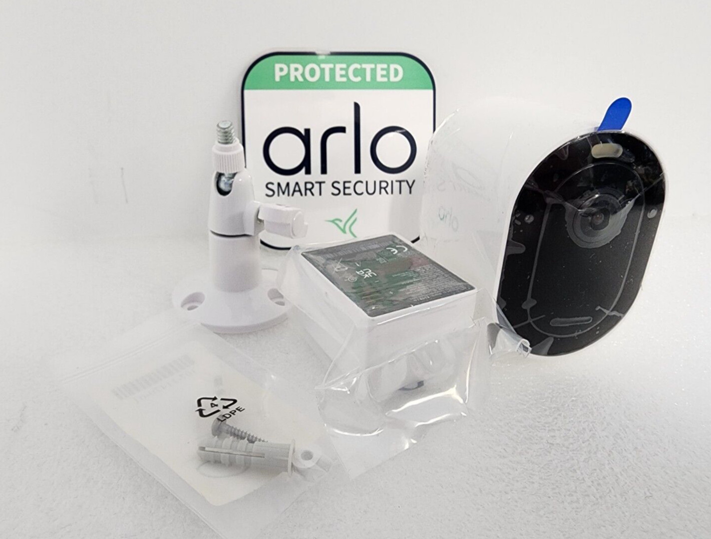 Arlo Pro 4 + Battery Add-on Camera With Mount Wire-Free Spotlight Security, NEW