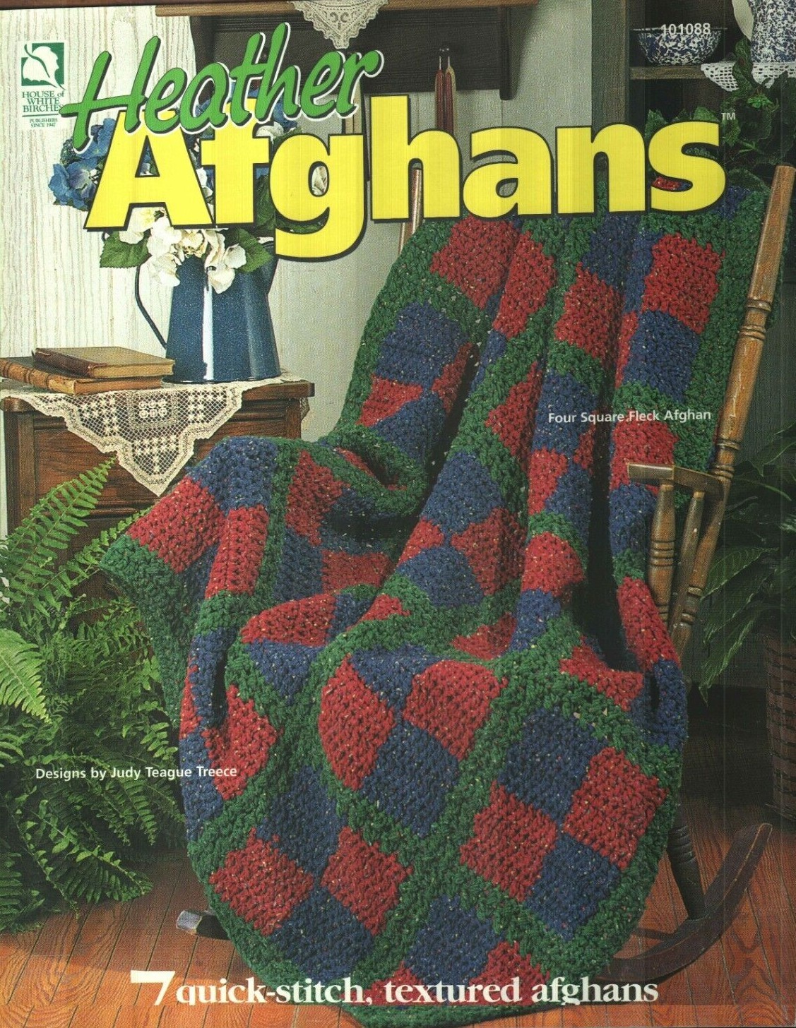 NEW HEATHER AFGHANS 7 DESIGNS HOME DECOR CROCHET PATTERN BOOK