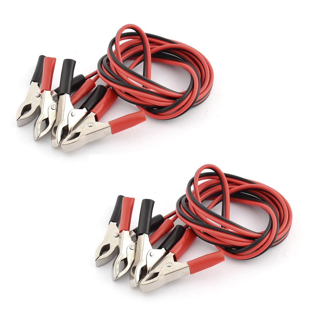 2pcs 5A Alligator Clip Double Wire Battery Test Jumper Cable 1.5M Long