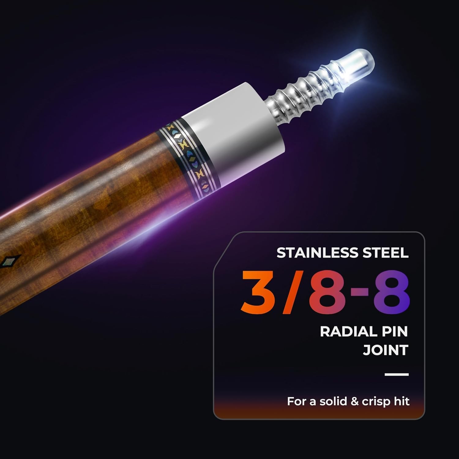 58 Inch Carbon Fiber Pool Cue with Case 2 Piece
