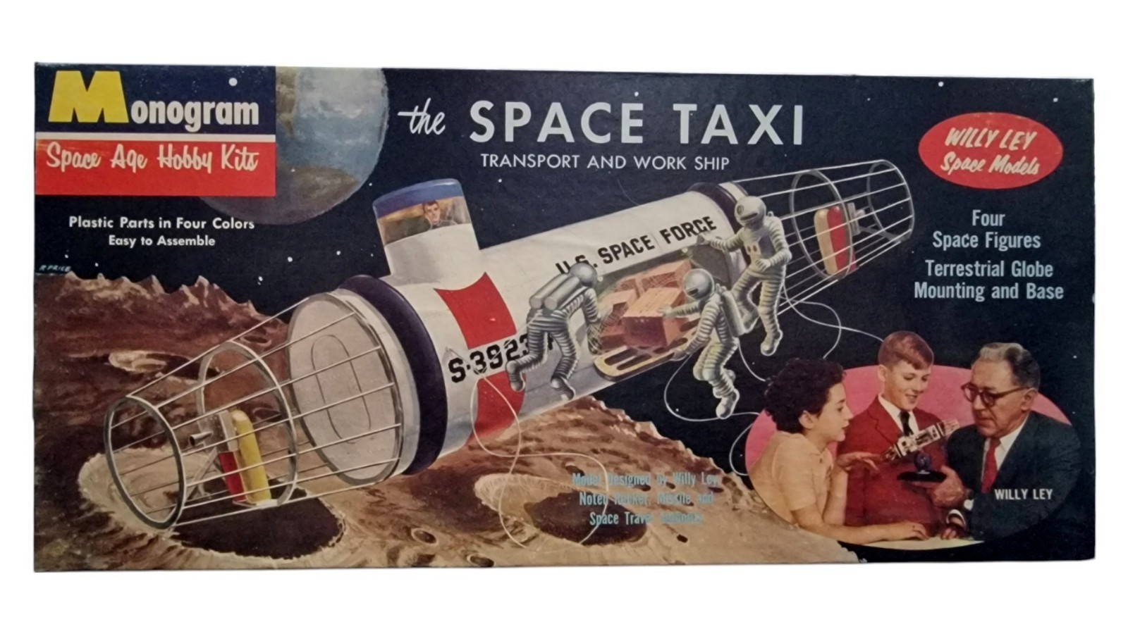 SPACE : THE SPACE TAXI MODEL KIT MADE BY MONOGRAM IN 1959 - VINTAGE KIT