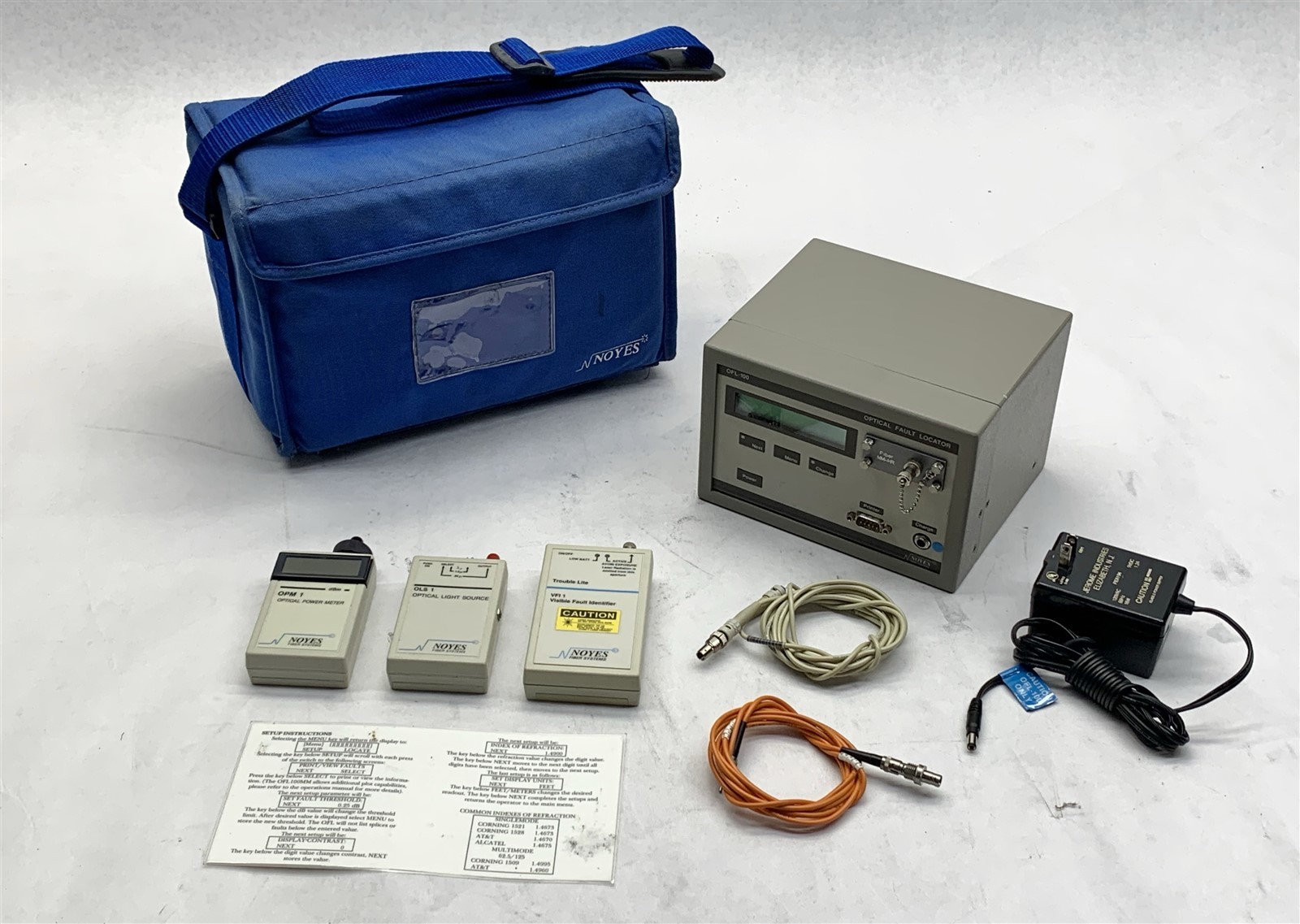 Noyes Fiber Systems OFL-100 MM Optical Fault Locator w/ OLS-1 OPM-1 VFI-1 + CASE