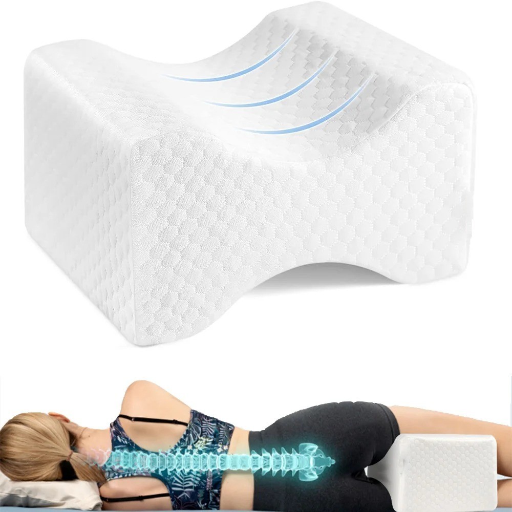 Memory Foam Knee Pillow, Knee Pillow for Side Sleepers, Leg Pillows for Sleeping
