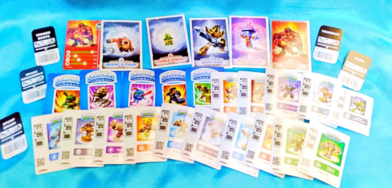 Large Lot - SKYLANDERS - Mixed Cards, Stickers, Codes Lot.
