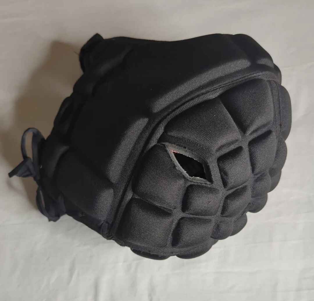 D4 Game Breaker Padded Head Protection Solid Black Size XL