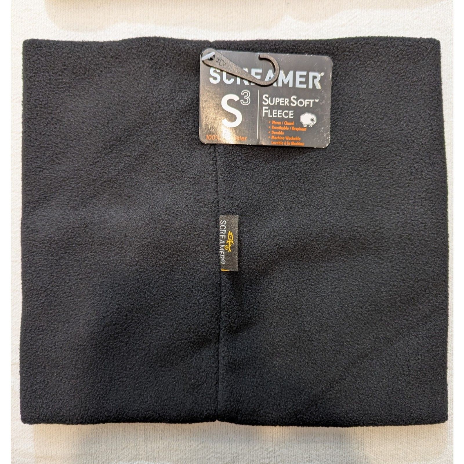 Fleece Neck Warmer NWT Black Adult Super Soft Gaiter