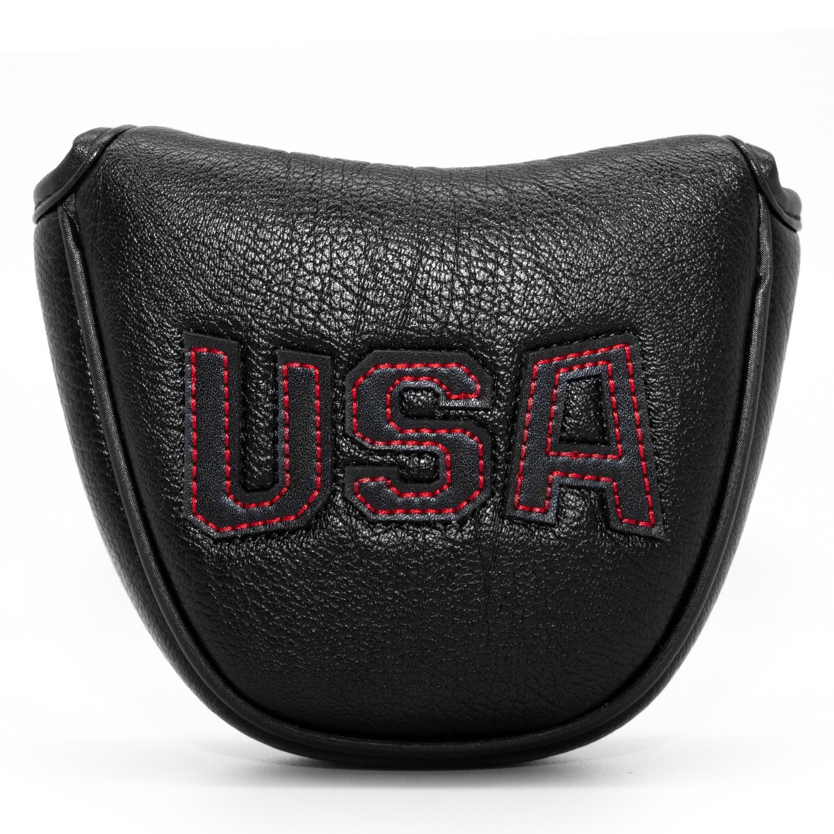 Red Stitch USA Centre Shaft Golf Mallet Putter Headcover 2Ball Magnet Golf Cover