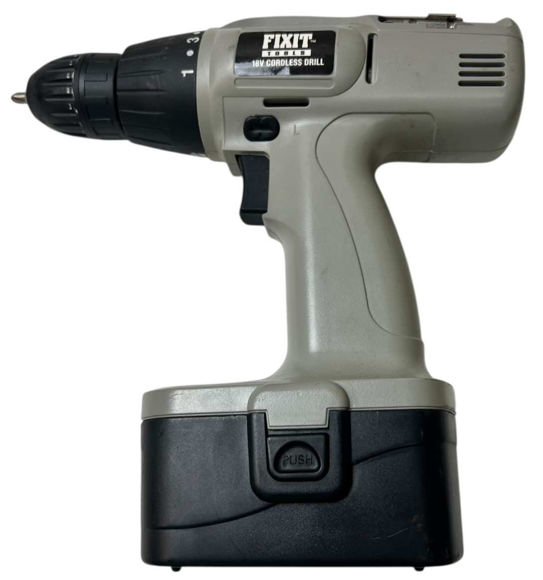 FIXIT TOOLS 18v cordless drill with rechargeable battery, no charger