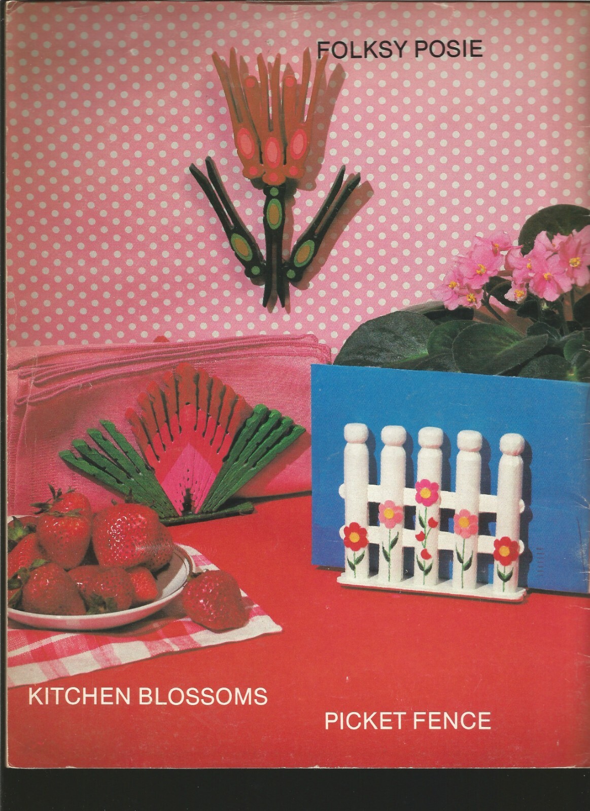 Clothespin Craft Patterns Eagle Dog Lion Dolls Planters Christmas Vtg 1980s P43