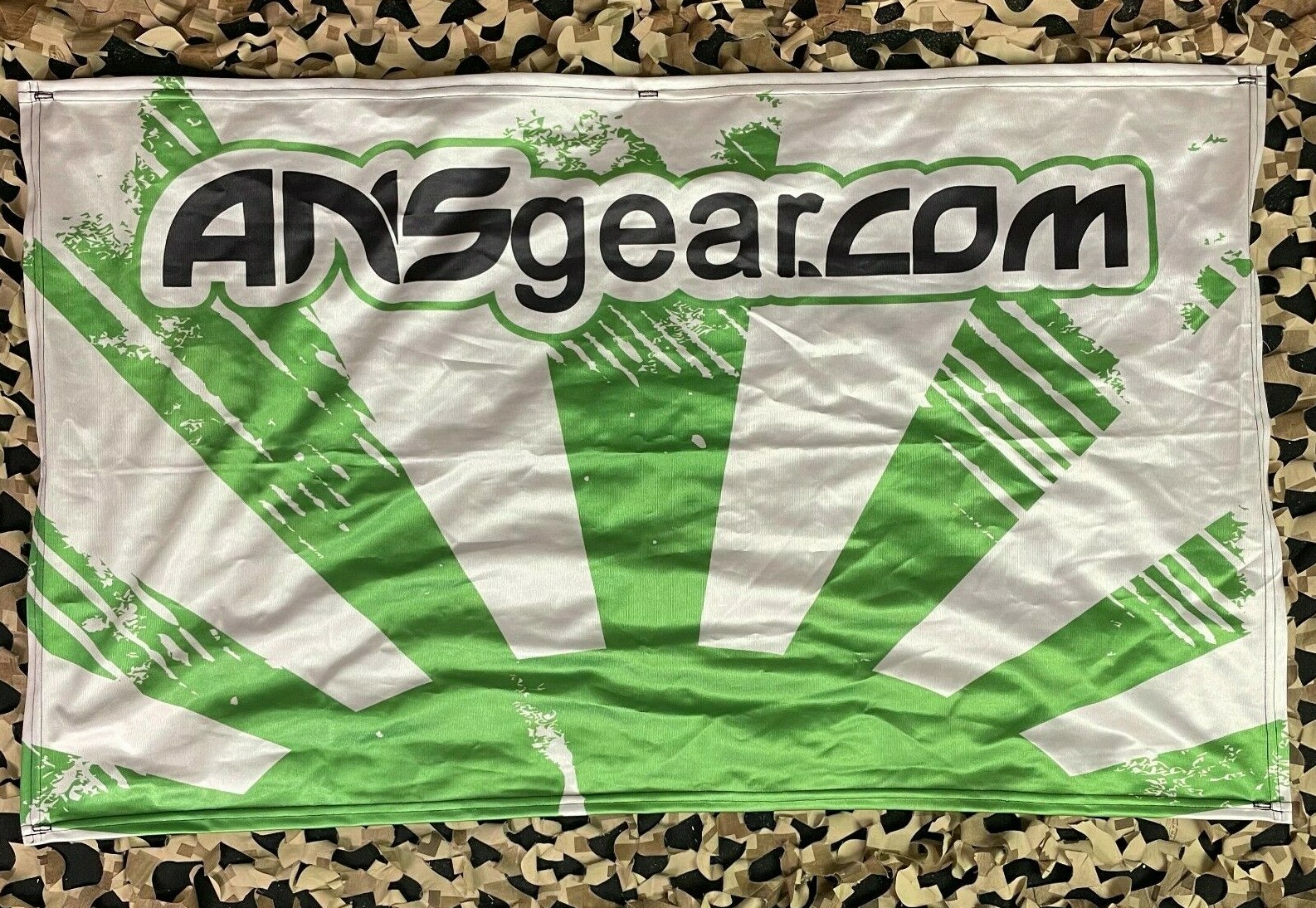 NEW HK Army ANSGEAR Banner - 41" x 26" - Rising Sun White/Lime