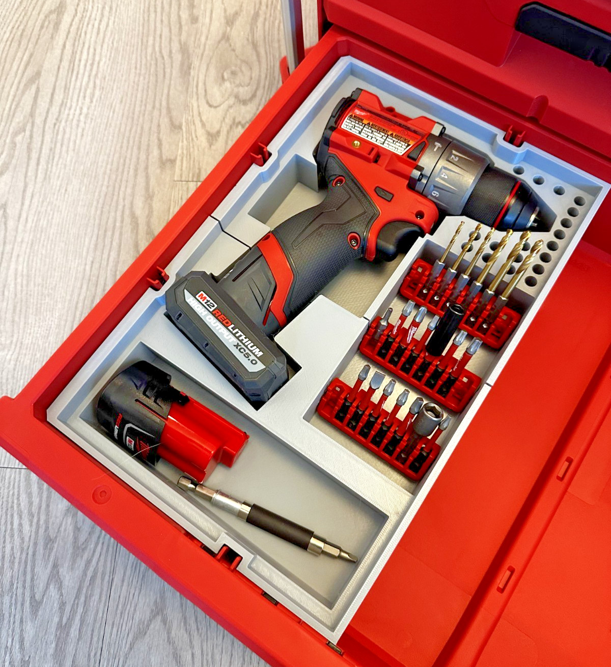 Milwaukee M12 Drill & Driver 3 Drawer Packout Inserts