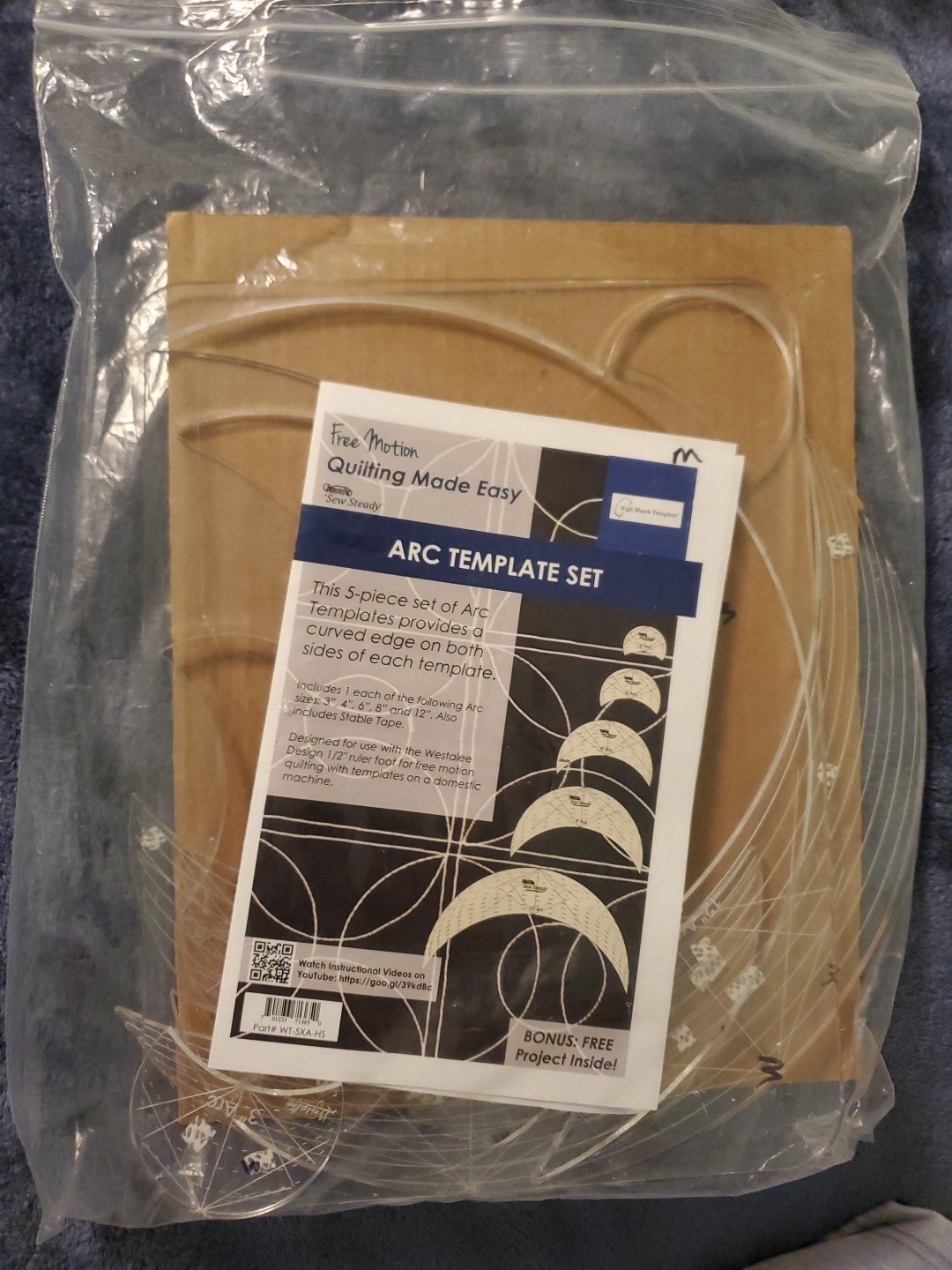 Westalee Sew Steady Arc Template High Shank Template