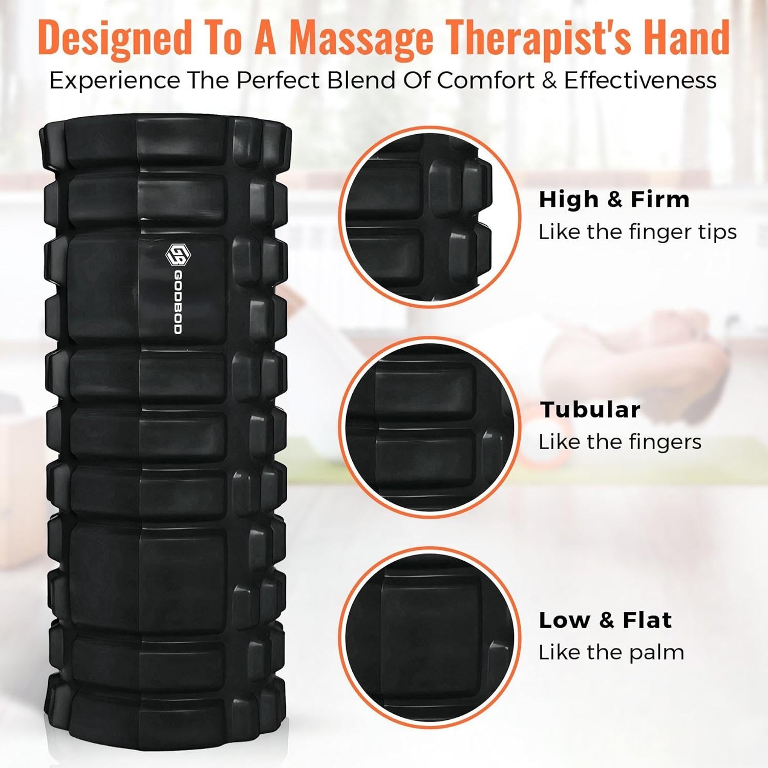 Deep Tissue Foam Roller High-Density Massage Roller Pain Relief Physical Therapy