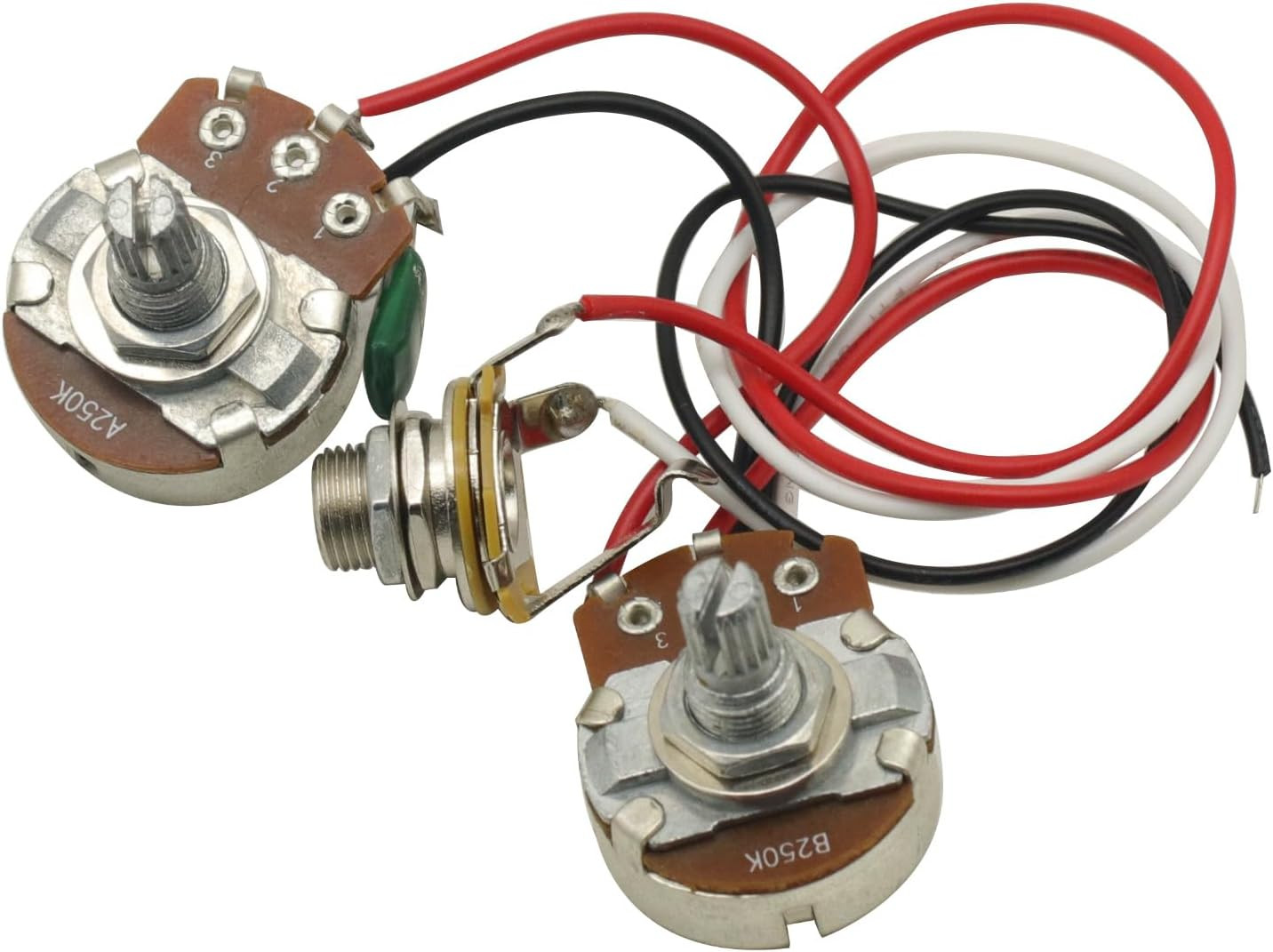 Bass Wiring Harness Prewired,250K Pots for Precision Bass Guitar 250K Pots 1V1T