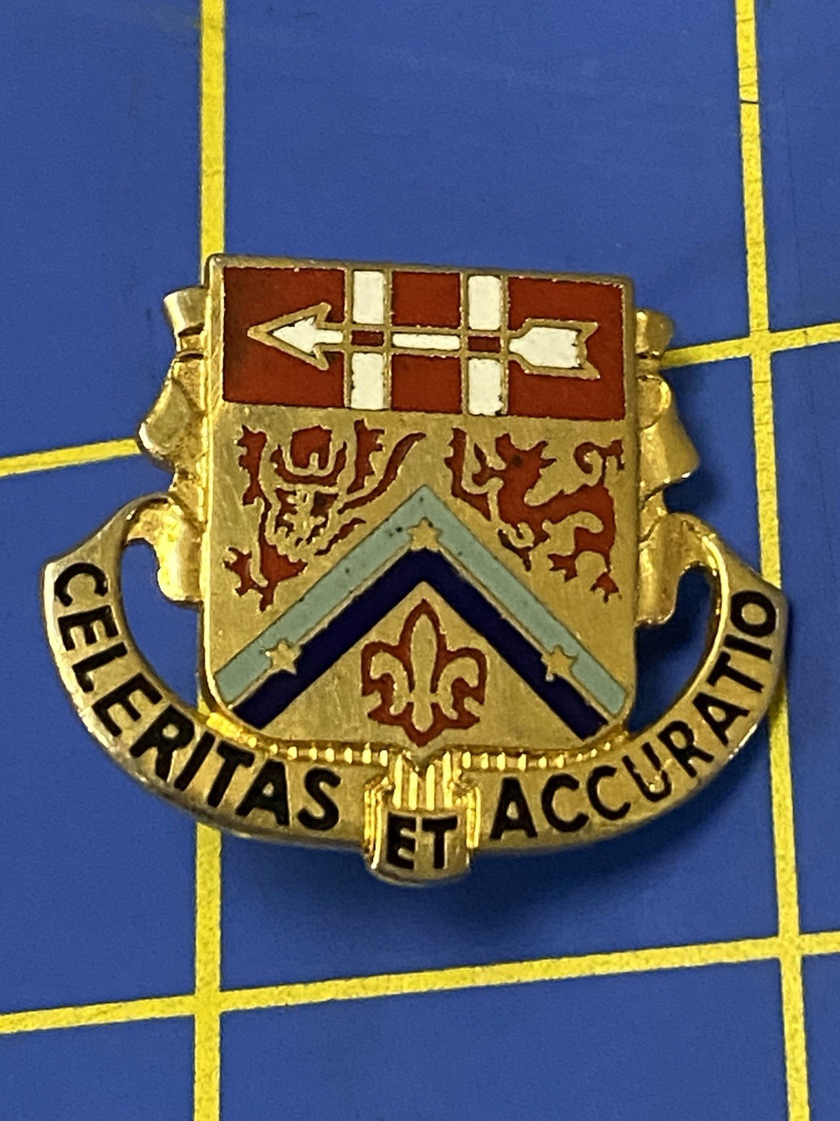 Celeritas Et Accuratio / US Military 3rd. Artillery Unit Pin