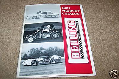 1991 BEHLING CAR RACING EQUIPMENT catalog