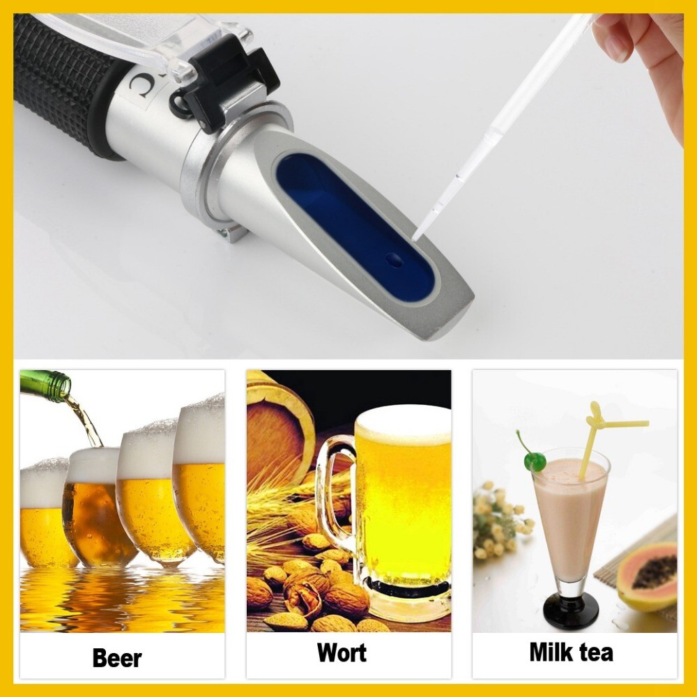 Brix Refractometer 0-32% Brix Meter Refractometer for Testing Sugar Content ATC