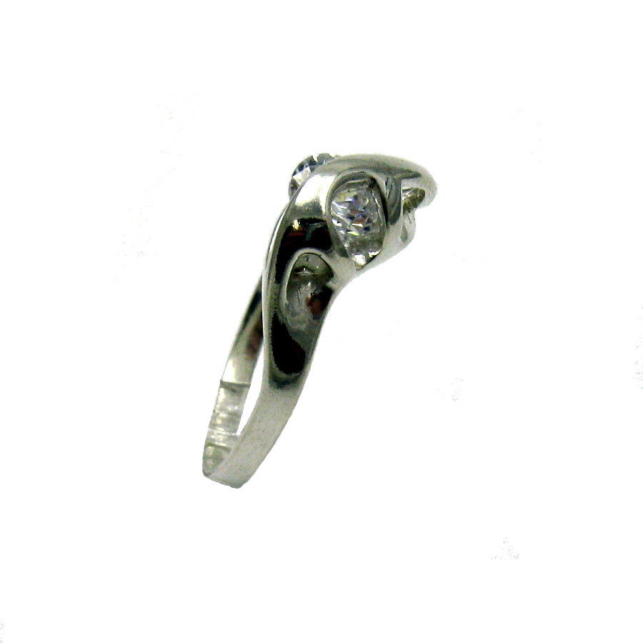 Stylish Sterling Silver Ring Genuine Solid Hallmarked 925 With Rolling CZ