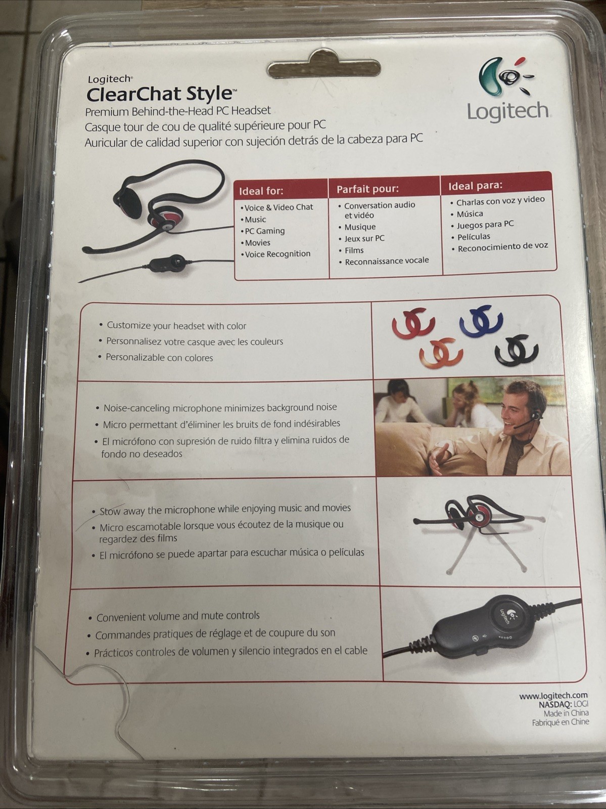 Logitech Stereo Headset H230 ClearChat Style Premium PC Headset Customize Sealed